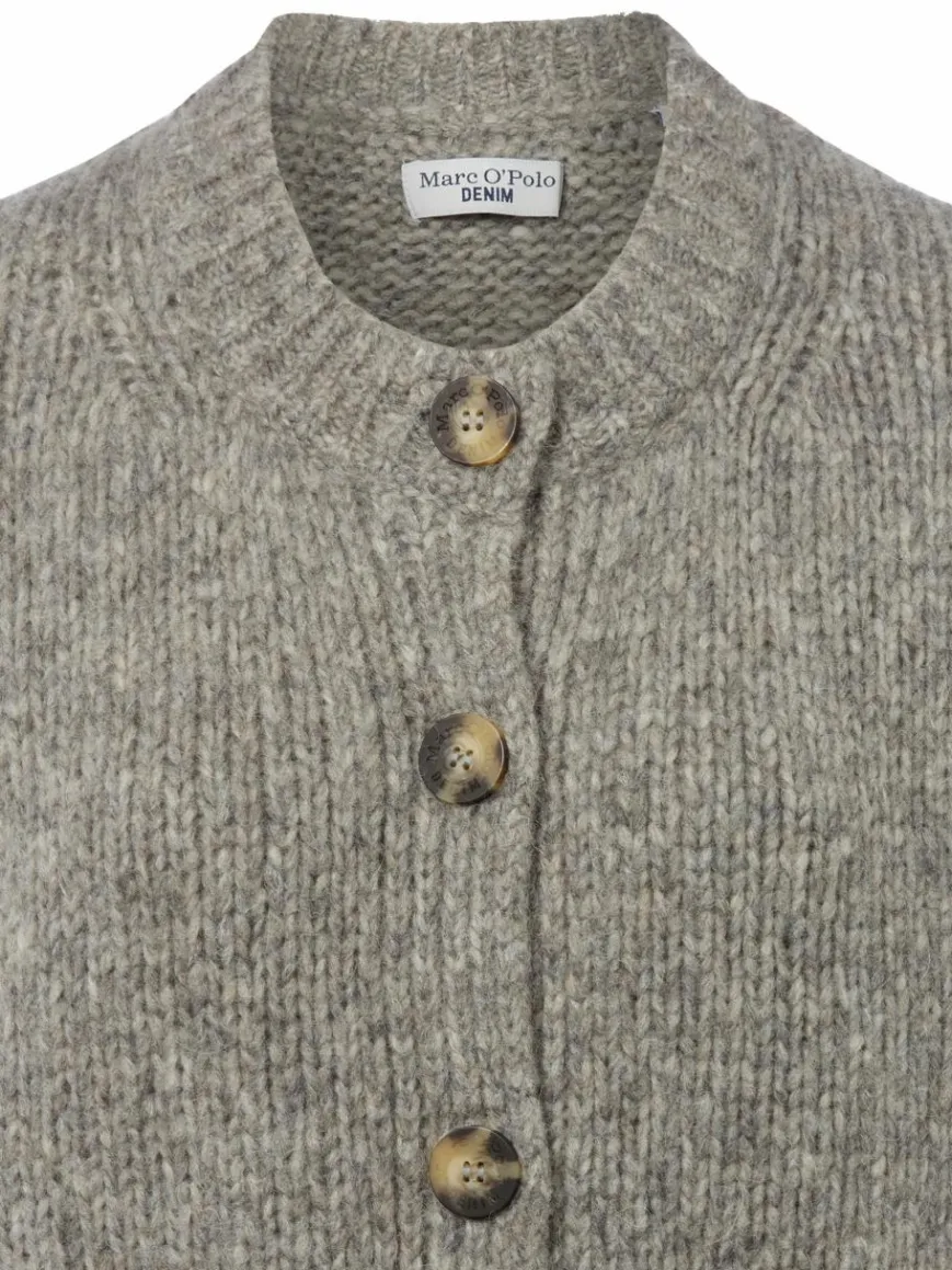 Marc O'Polo Denim Pullover & Strickjacken*Damen Strickjacke mit Alpaka-Anteil grau hellgrau meliert
