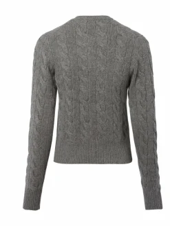 Polo Ralph Lauren Pullover & Strickjacken*Damen Strickjacke mit Cashmere-Anteil grau meliert