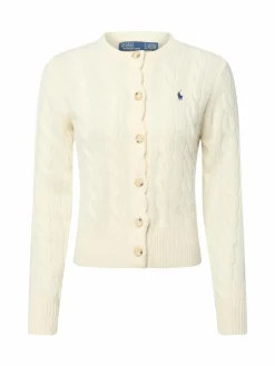 Polo Ralph Lauren Pullover & Strickjacken*Damen Strickjacke mit Cashmere-Anteil ecru uni