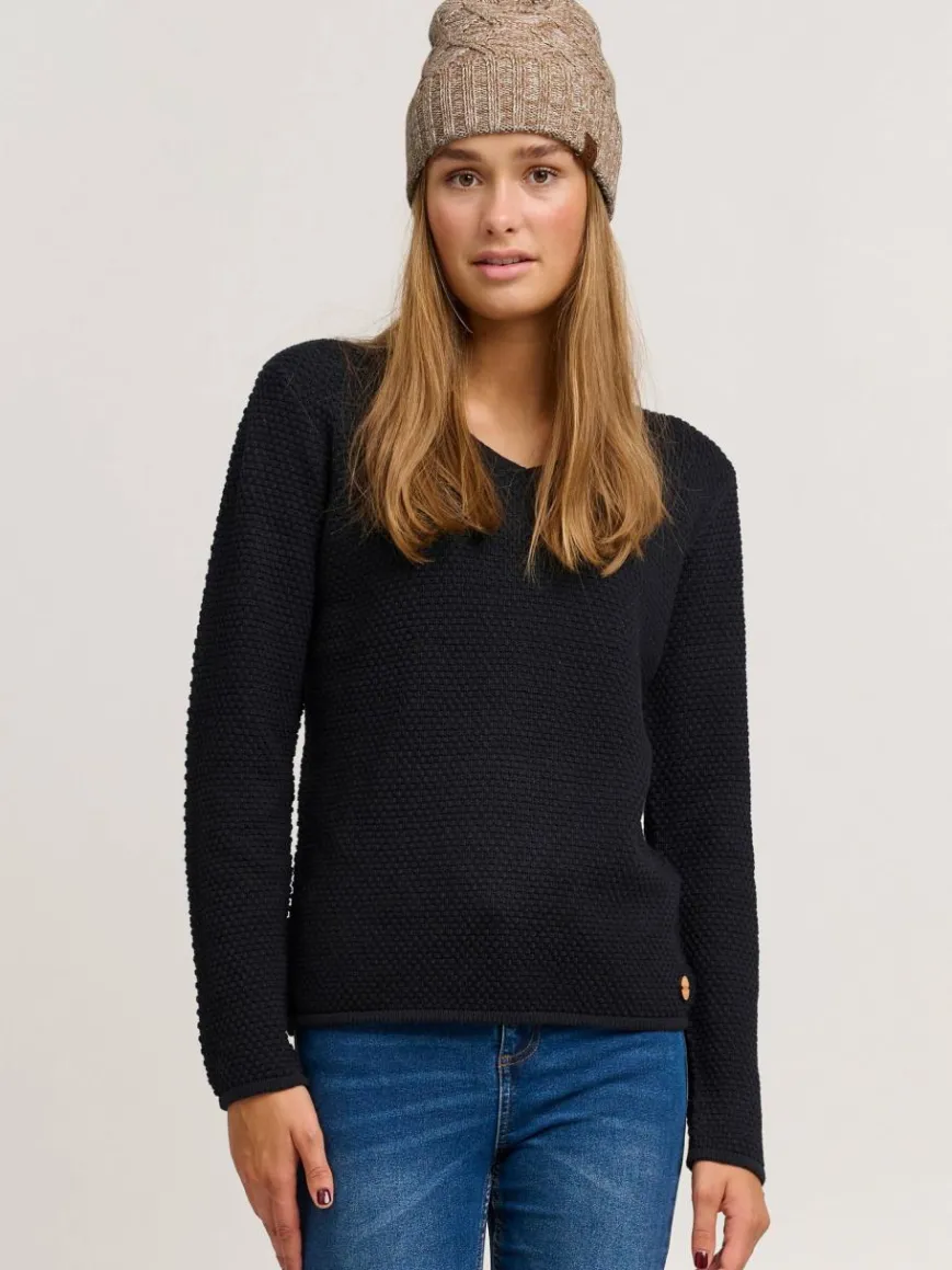 OXMO Mützen & Hüte*Damen Strickmütze - OXPom beige meliert