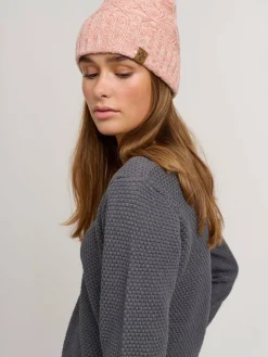 OXMO Mützen & Hüte*Damen Strickmütze - OXPom rosa meliert