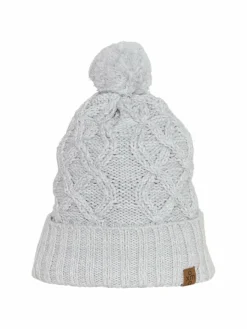 OXMO Mützen & Hüte*Damen Strickmütze - OXPom hellgrau meliert