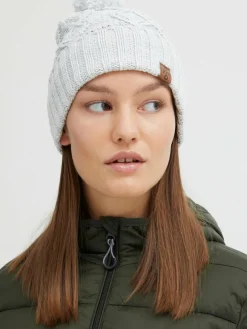 OXMO Mützen & Hüte*Damen Strickmütze - OXPom hellgrau meliert