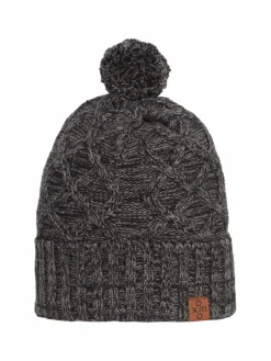 OXMO Mützen & Hüte*Damen Strickmütze - OXPom schwarz meliert