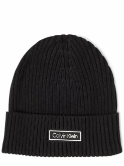 Calvin Klein Jeans Mützen & Hüte*Damen Strickmütze mit Cashmere-Anteil marine uni