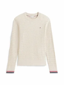 Tommy Hilfiger Pullover & Strickjacken*Damen Strickpullover beige meliert