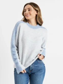 Frieda & Freddies Pullover & Strickjacken*Damen Strickpullover blau uni