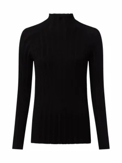Marie Lund Pullover & Strickjacken*Damen Strickpullover schwarz uni