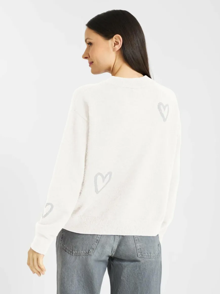 Frieda & Freddies Pullover & Strickjacken*Damen Strickpullover weiß gemustert