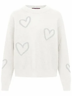 Frieda & Freddies Pullover & Strickjacken*Damen Strickpullover weiß gemustert