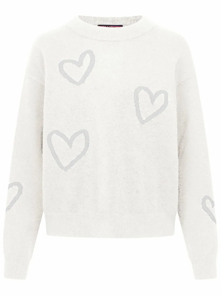 Frieda & Freddies Pullover & Strickjacken*Damen Strickpullover weiß gemustert