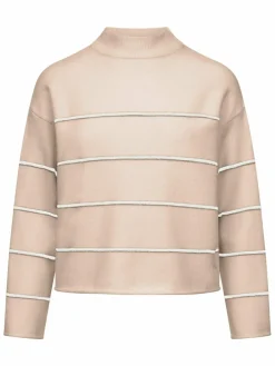 Frieda & Freddies Pullover & Strickjacken*Damen Strickpullover beige gestreift