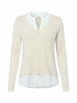 comma Pullover & Strickjacken*Damen Strickpullover beige uni