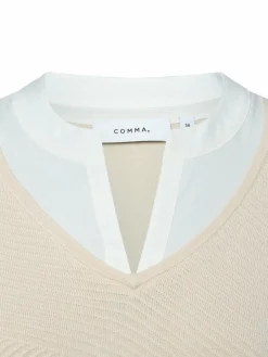 comma Pullover & Strickjacken*Damen Strickpullover beige uni