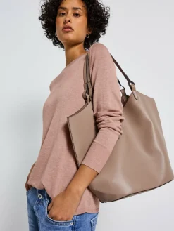 Street One Pullover & Strickjacken*Damen Strickpullover aprikot meliert