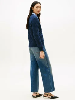 Tommy Hilfiger Pullover & Strickjacken*Damen Strickpullover marine strukturiert