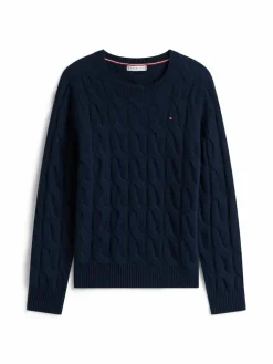 Tommy Hilfiger Pullover & Strickjacken*Damen Strickpullover marine strukturiert