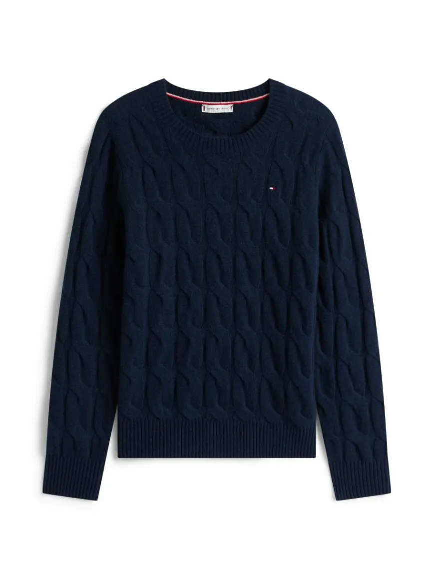 Tommy Hilfiger Pullover & Strickjacken*Damen Strickpullover marine strukturiert