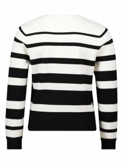 Betty & Co Pullover & Strickjacken*Damen Strickpullover schwarz mehrfarbig gestreift