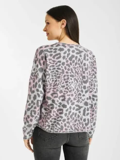 Frieda & Freddies Pullover & Strickjacken*Damen Strickpullover fuchsia gemustert