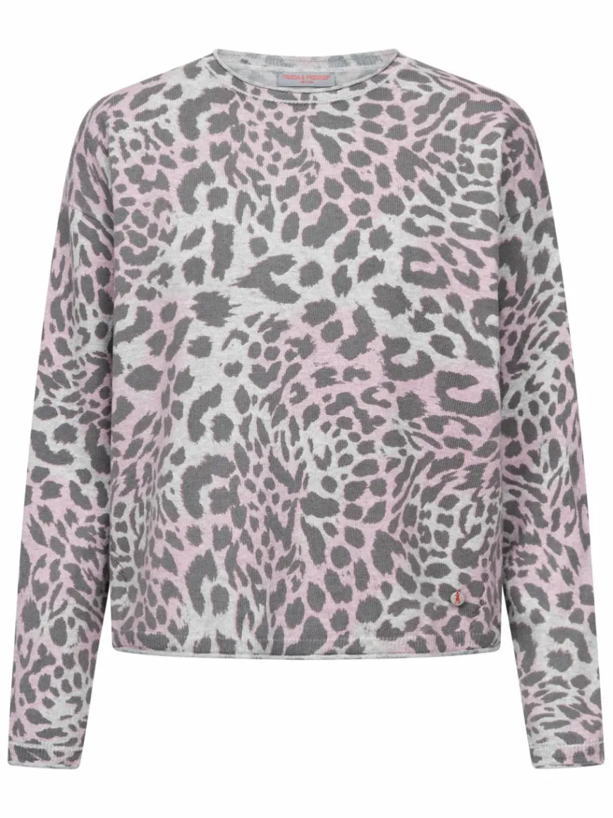 Frieda & Freddies Pullover & Strickjacken*Damen Strickpullover fuchsia gemustert