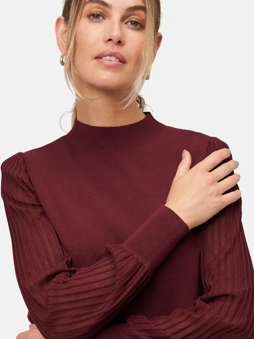 zero Pullover & Strickjacken*Damen Strickpullover purple uni