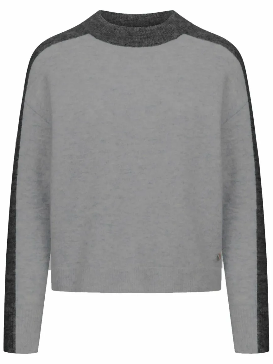 Frieda & Freddies Pullover & Strickjacken*Damen Strickpullover grau uni