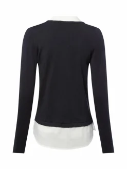 comma Pullover & Strickjacken*Damen Strickpullover marine uni