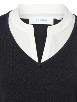 comma Pullover & Strickjacken*Damen Strickpullover marine uni