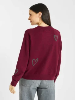 Frieda & Freddies Pullover & Strickjacken*Damen Strickpullover rot gemustert