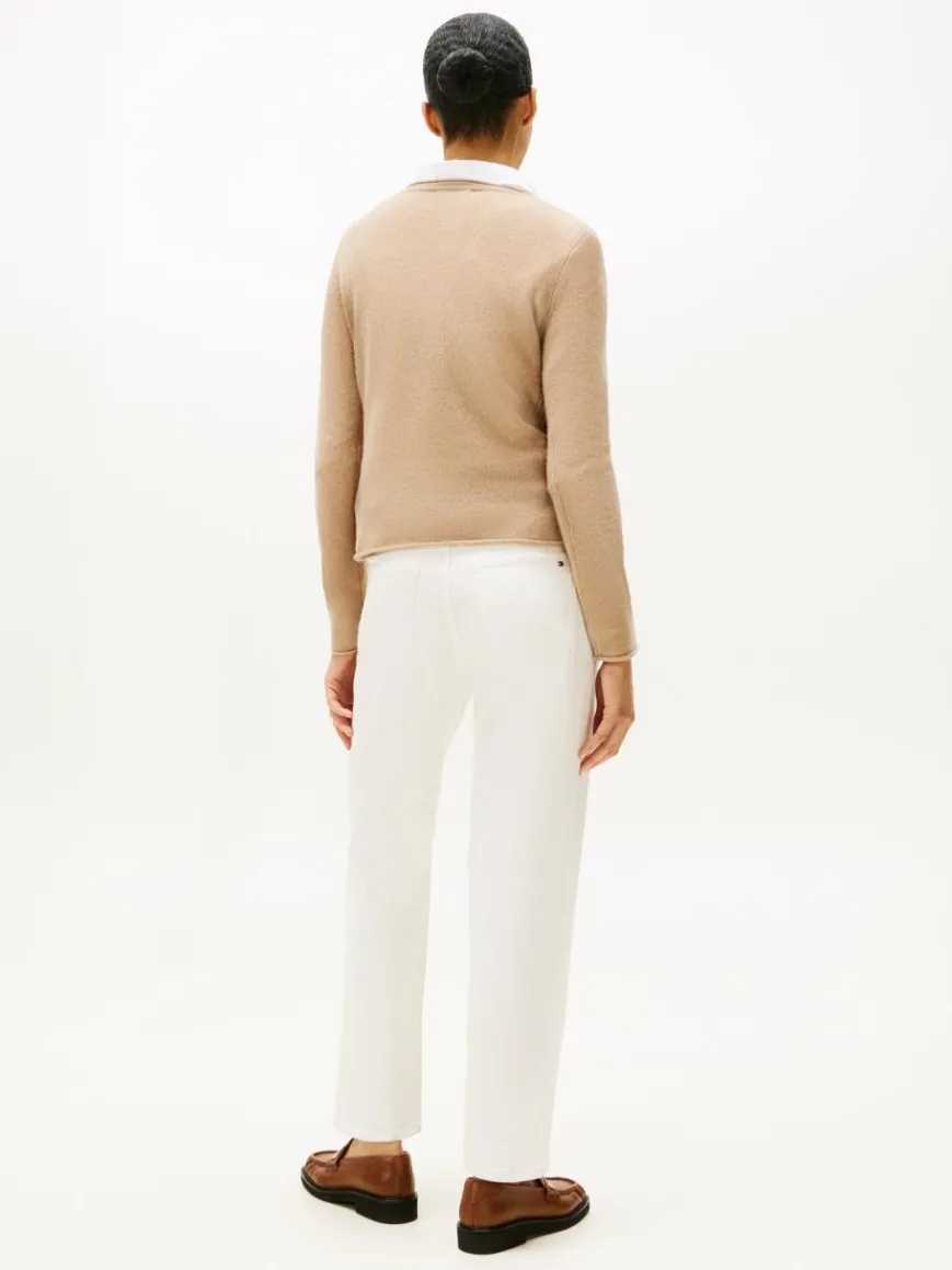 Tommy Hilfiger Pullover & Strickjacken*Damen Strickpullover beige uni