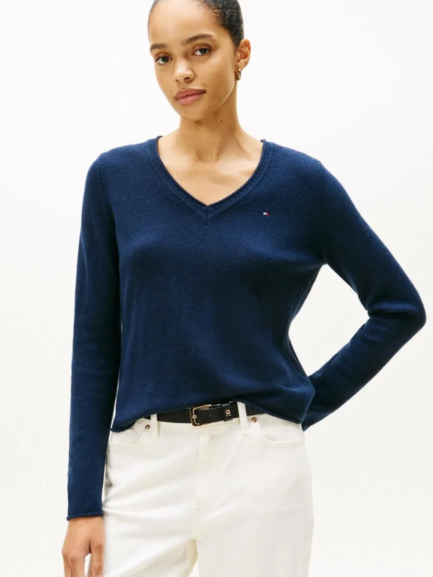 Tommy Hilfiger Pullover & Strickjacken*Damen Strickpullover marine uni
