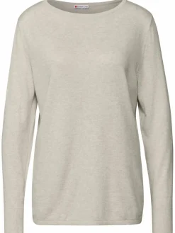 Street One Pullover & Strickjacken*Damen Strickpullover ecru meliert