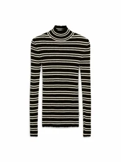 ARMEDANGELS Pullover & Strickjacken*Damen Strickpullover - Alaania Chiftron schwarz weiß gestreift