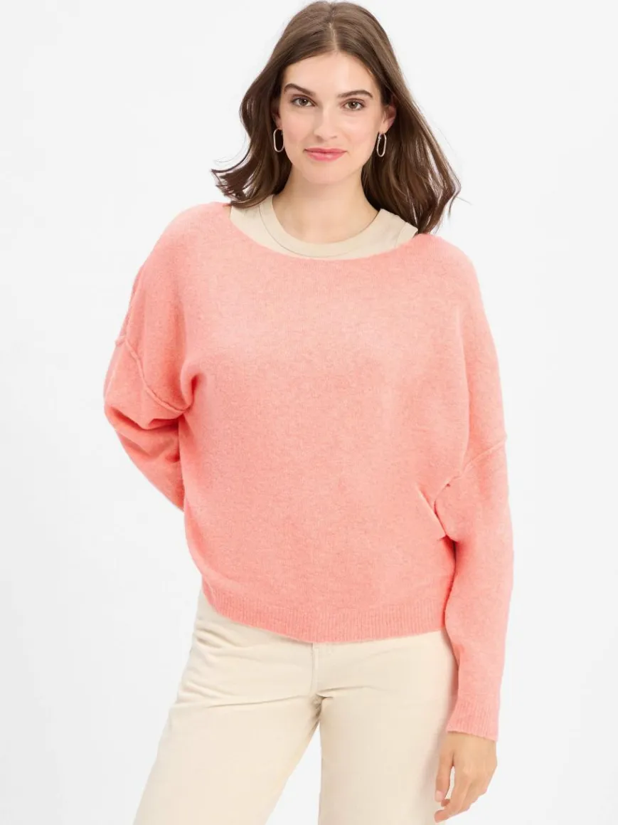 american vintage Pullover & Strickjacken*Damen Strickpullover - Damsville aprikot uni