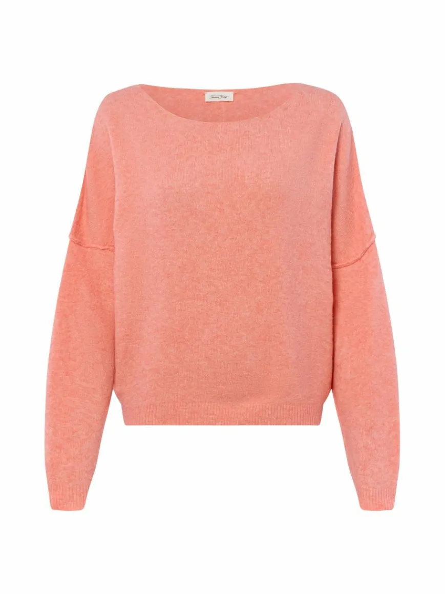 american vintage Pullover & Strickjacken*Damen Strickpullover - Damsville aprikot uni