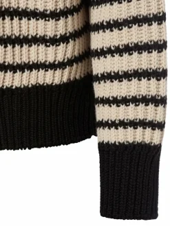 Weekend Max Mara Pullover & Strickjacken*Damen Strickpullover - Ezor beige schwarz gestreift