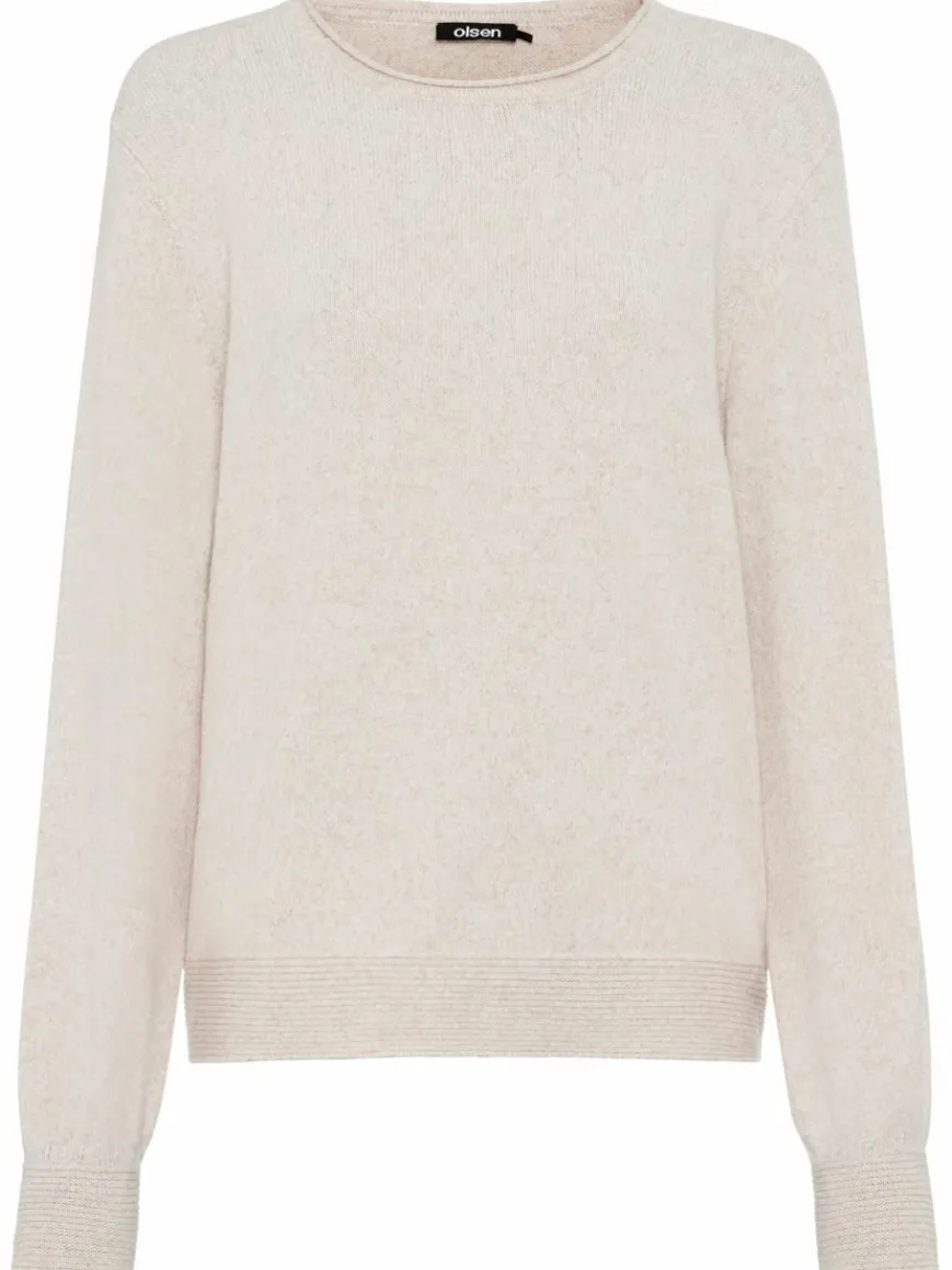 Olsen Pullover & Strickjacken*Damen Strickpullover - Henny beige meliert