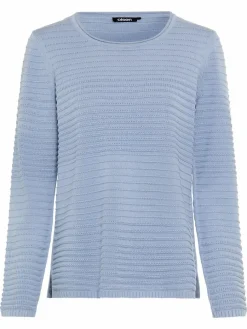 Olsen Pullover & Strickjacken*Damen Strickpullover - Henny hellblau uni