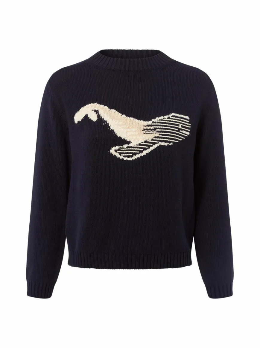 Weekend Max Mara Pullover & Strickjacken*Damen Strickpullover - Maglia marine beige gemustert