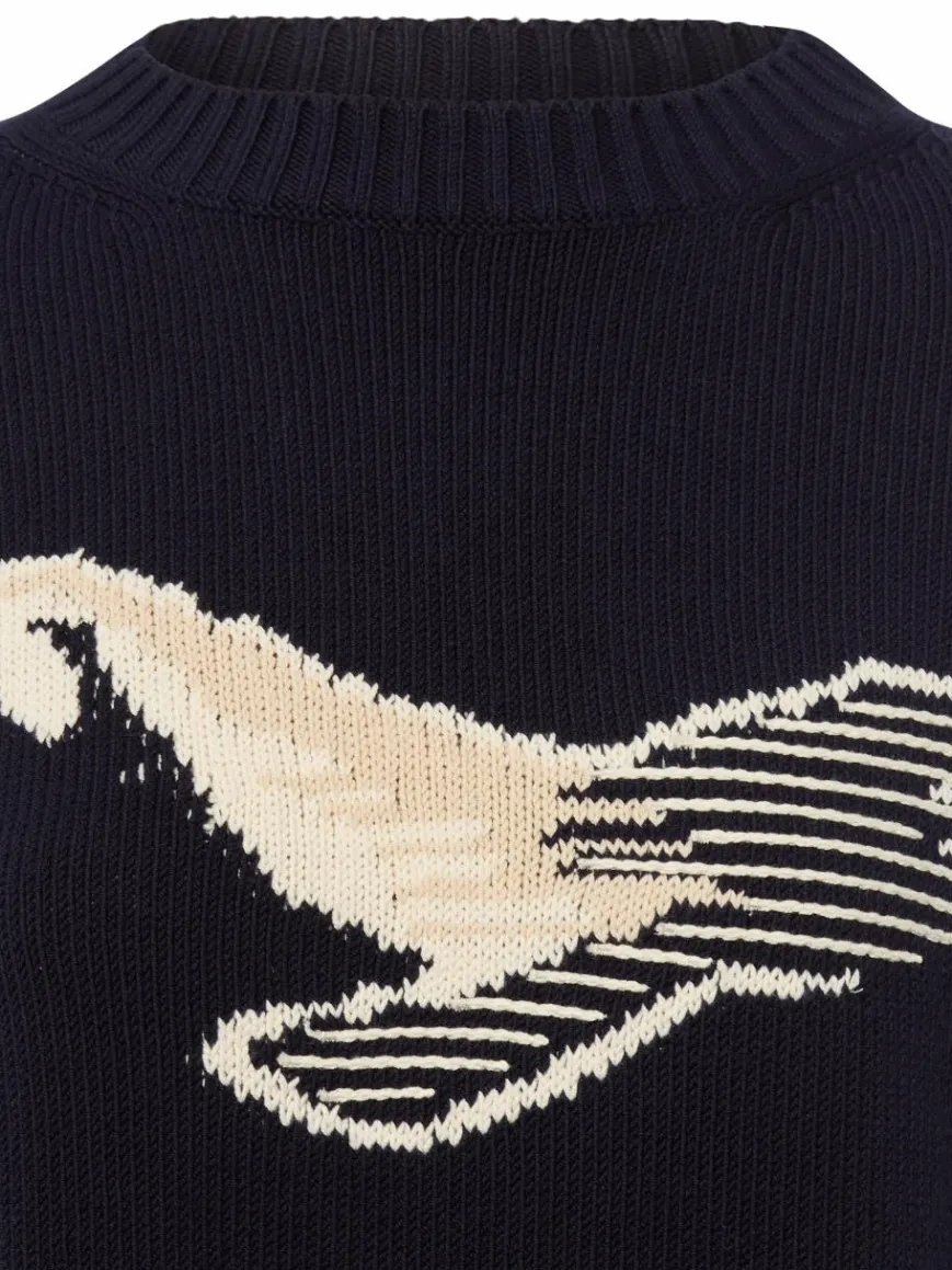 Weekend Max Mara Pullover & Strickjacken*Damen Strickpullover - Maglia marine beige gemustert