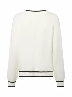 Liu Jo Collection Pullover & Strickjacken*Damen Strickpullover - Maglia chiusa ecru schwarz uni