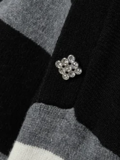 Liu Jo Collection Pullover & Strickjacken*Damen Strickpullover - Maglia chiusa schwarz grau gestreift