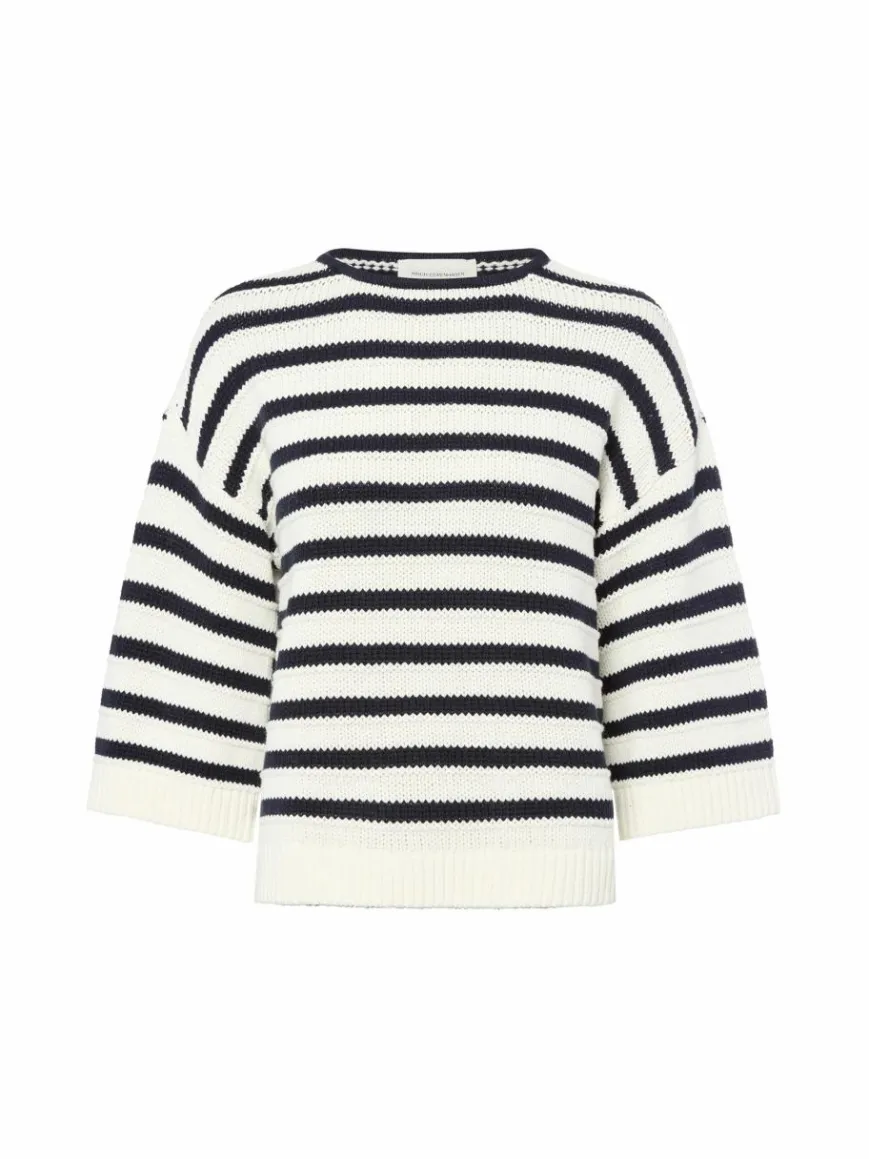 Msch Copenhagen Pullover & Strickjacken*Damen Strickpullover - MSCHLeika Jillena ecru marine gestreift