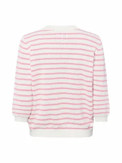 Nümph Pullover & Strickjacken*Damen Strickpullover - NUNicole ecru rosa gestreift