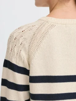 OXMO Pullover & Strickjacken*Damen Strickpullover - OXFSANVA indigo gestreift