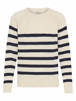 OXMO Pullover & Strickjacken*Damen Strickpullover - OXFSANVA indigo gestreift