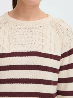 OXMO Pullover & Strickjacken*Damen Strickpullover - OXFSANVA lila gestreift