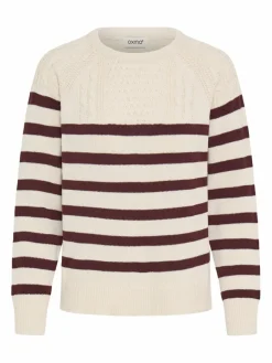 OXMO Pullover & Strickjacken*Damen Strickpullover - OXFSANVA lila gestreift