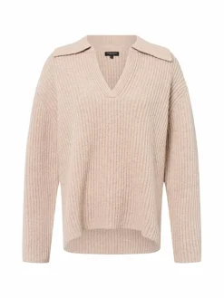 Marie Lund Pullover & Strickjacken*Damen Strickpullover aus Merinowolle melange meliert